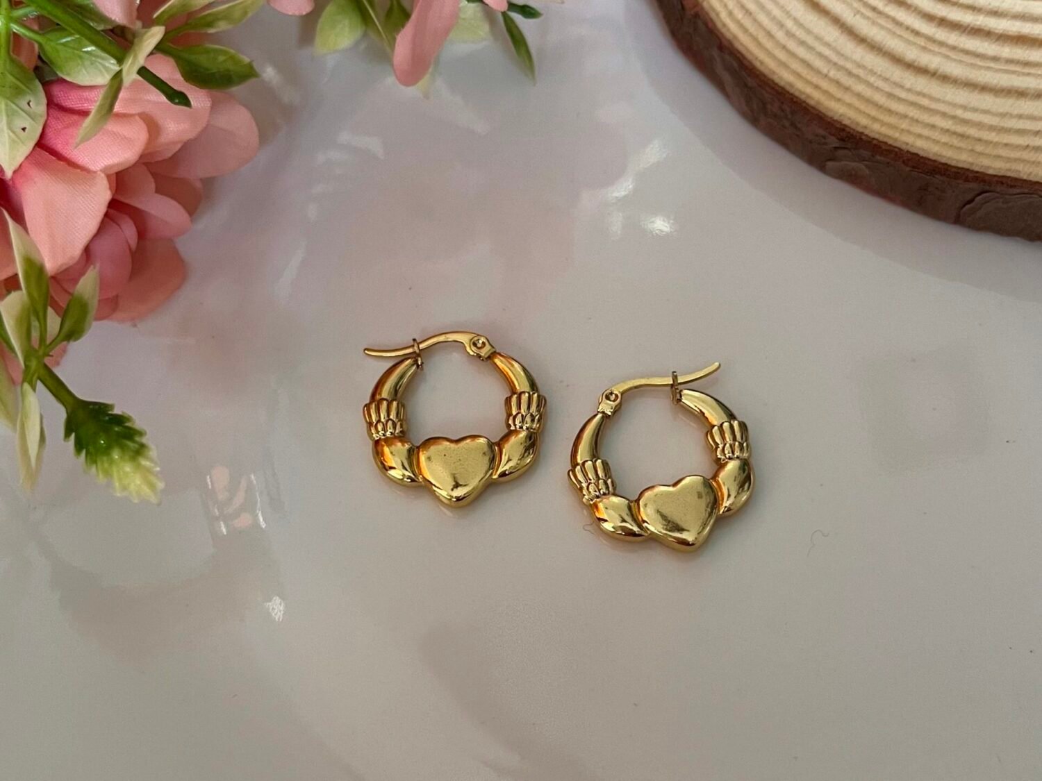 Nova Heart Hoop Earrings