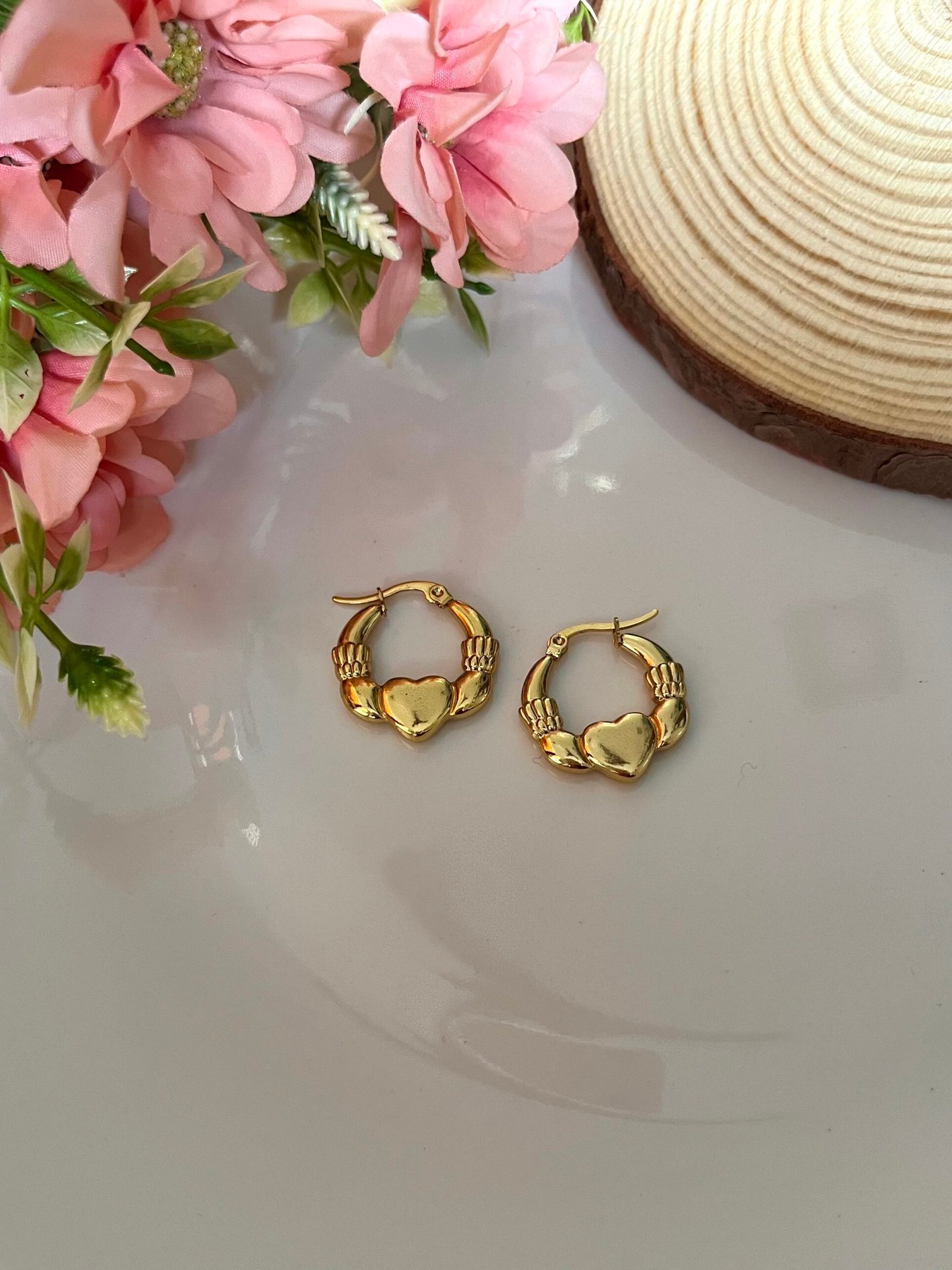Nova Heart Hoop Earrings