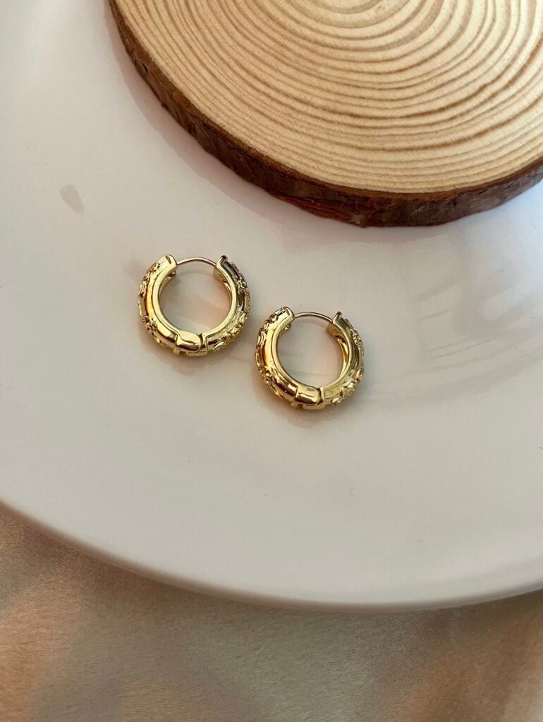 Vintage Designed Hoop Earrings