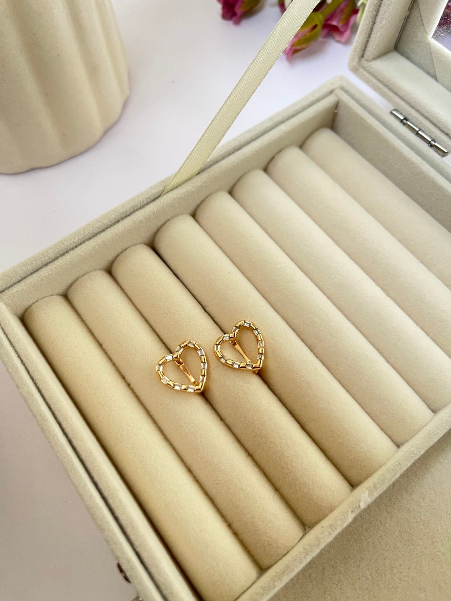 Gaia Heart Diamond Earrings