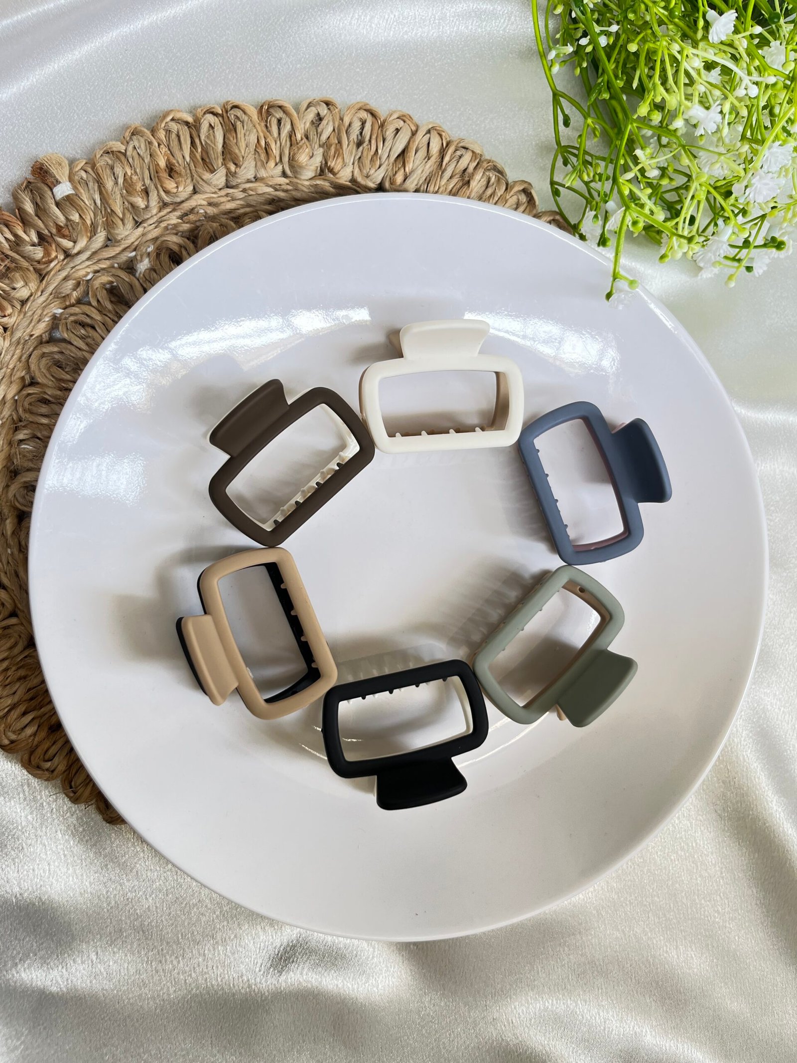 Korean Square Design Hair Claw Clip