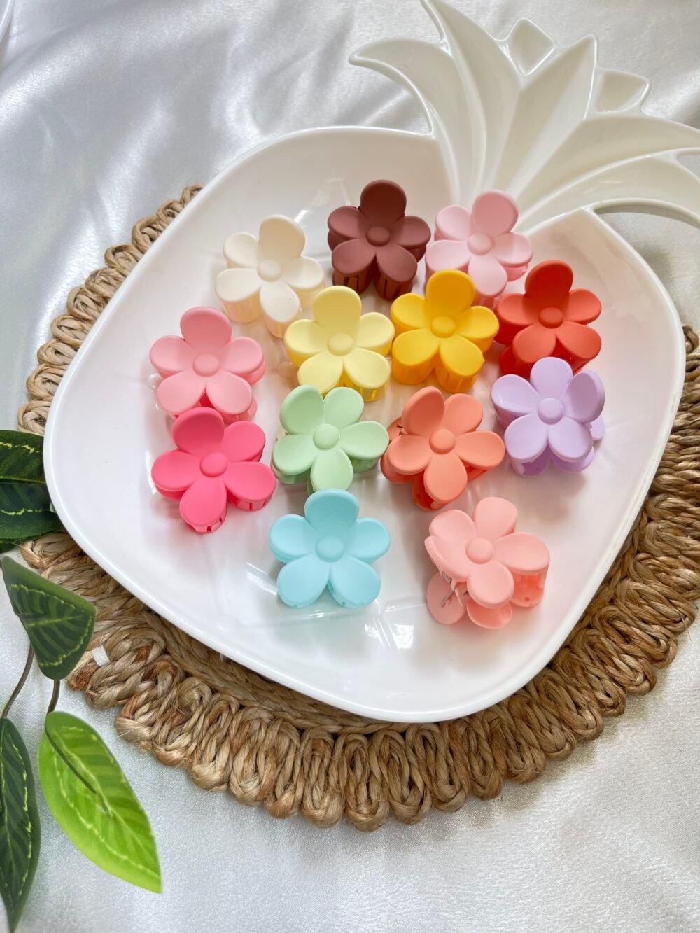 Korean Pastel Flower Claw Clip - Image 4
